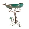 thumbnail image 1 of Comedero para pájaros de metal, bebedero para pájaros, resistente a intemperie, estilo vintage, de hierro forjado, ideal para decorar jardines,, 1 of 8