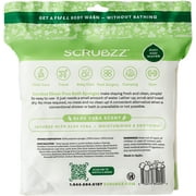 Scrubzz Rinse Free Bath Sponge, No Rinse Bath Wipes, Aloe Vera - 100 Count - 4 Pack