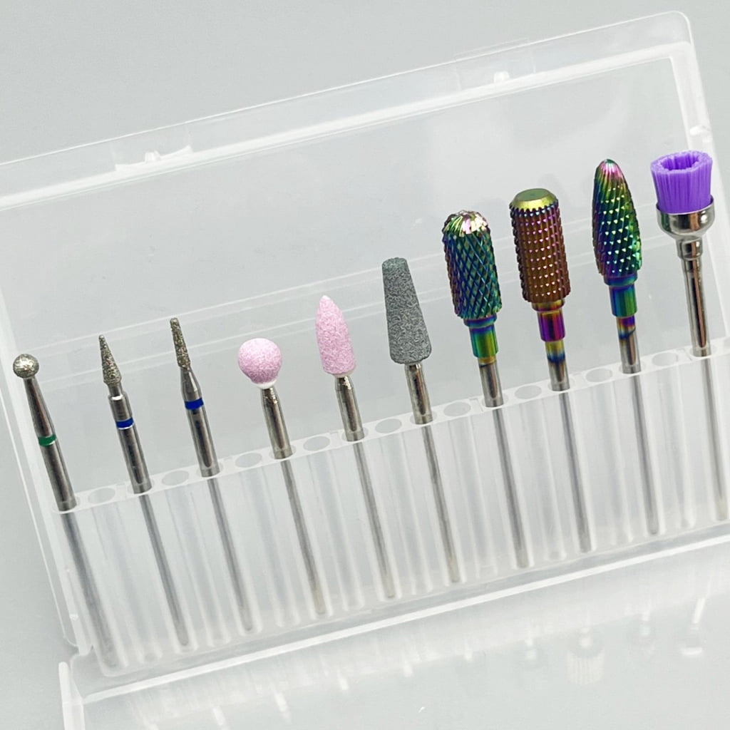 Nail Drill Bits Set Ceramic Tungsten Carbide Drill Rotary Burrs Nail File Bit