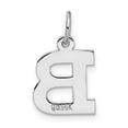 thumbnail image 4 of 14k White Gold Small Block Initial B Charm Pendant, 4 of 7