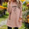 thumbnail image 6 of WXLWZYWL Womens Fuzzy Fleece Pullover Sweatshirt Long Sleeve Crew Neck Loose Fit Tunic Tops with Pockets Fall Winter Warm Tops, 6 of 6