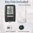 thumbnail image 6 of Smart Key Fob Replacement Fits for 2016-2018 ILX / 2016-2020 RLX / 2015-2017 TLX Keyless Remote Control Key Replacement FCC ID: KR5V1X P/N:72147-T23-A01/A11, 6 of 8