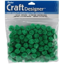 Darice Pom Poms - Kelly Green, Pkg of 100