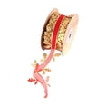thumbnail image 2 of Ltvvegg 32.81ft Christmas Ribbon, 2.5in Ribbons Leaf Lace Shape Ribbons for Gift Wrapping Autumn Party Christmas Gifts Tree Decorations, Red, 2 of 7