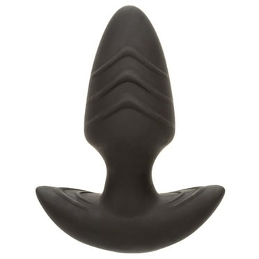 CalExotics Rock Bottom Vibrating Rotating Silicone Anal Sex Toy, Black