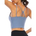 thumbnail image 2 of SAYFUT Women Girls Removable Paddeds Sport Bras Spaghetti Strap Yoga Bras for Gym Running Workout Fitness Bra Crop Tops Seamless Stretch Bra, 2 of 8