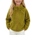 thumbnail image 2 of XYAIYT Fleeced Jackets for Girls Kids Stand Collar Zipper Up Thickened Coat Solid Color Outerwear Winter Casual, 2 of 5