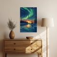thumbnail image 5 of ZHONGYUTONG Aurora Borealis Wall Art Northern Lights Canvas Winter Landscape Picture Nature Scenery Painting for Bedroom Decor Framed (12.00" x 18.00"), 5 of 5