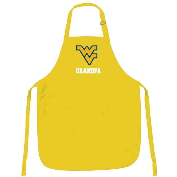 WVU Grandpa Aprons w/ Pockets & Adjustable Neck