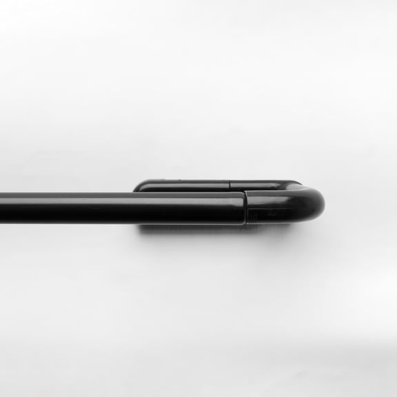 Lumi 3/4" Wraparound Curtain Rod, Black, 48"-84"