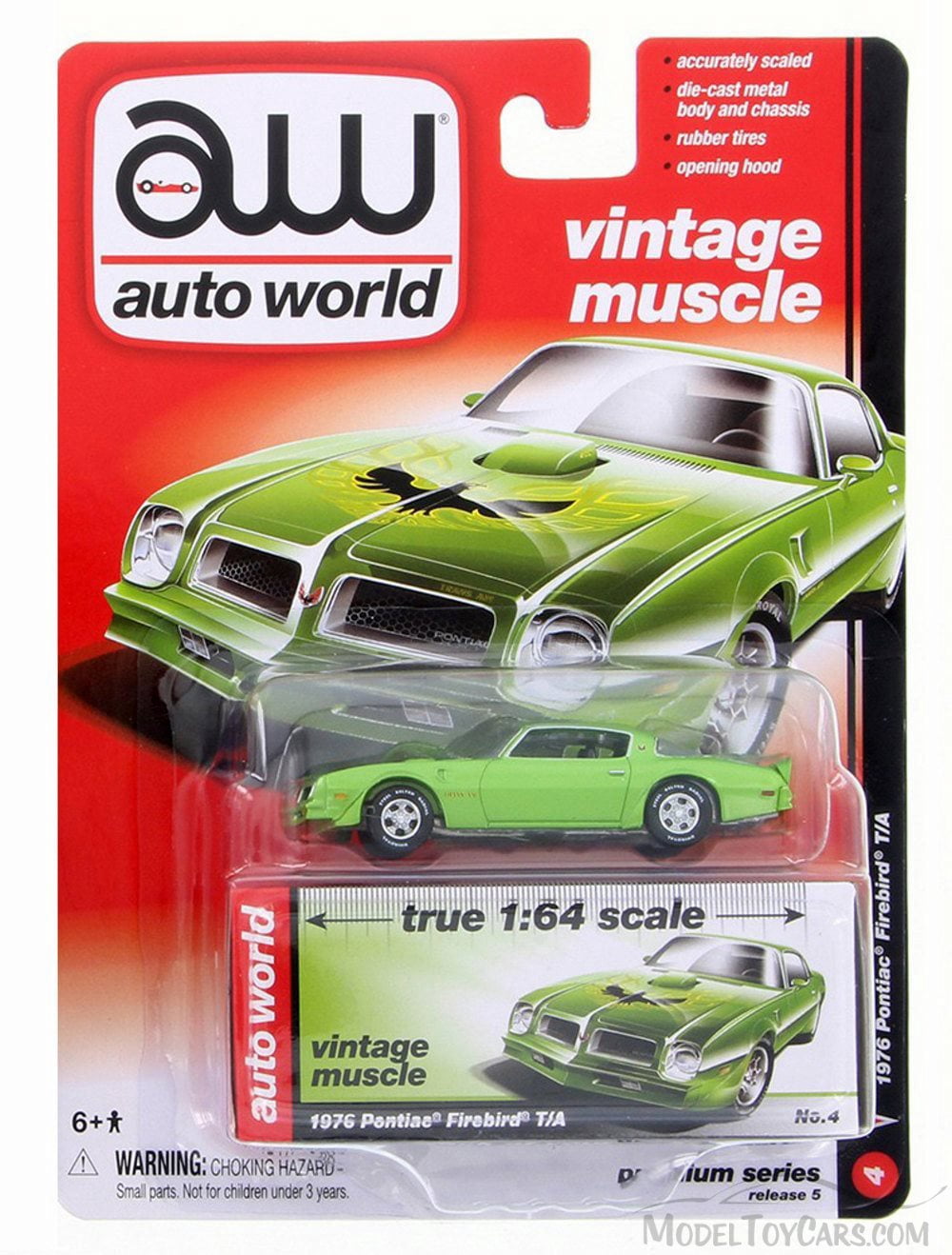 Autoworld 64042B 1 by 64 Diecast Muscle Cars Release 5B Premium Licensed Cars Model Cars, Set of 6