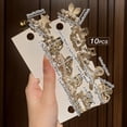 thumbnail image 3 of 10 alloy rhinestone hair clips, fashionable small grab hair accessories, 3 of 7