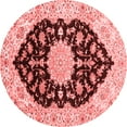 thumbnail image 1 of Ahgly Company Indoor Round Medallion Red Traditional Area Rugs, 3' Round, 1 of 4