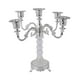 thumbnail image 2 of Candelabro cónico de 5 brazos, soporte para velas, candelabro moderno para interiores y salas de estar. Plata, 2 of 9