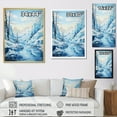 thumbnail image 4 of Designart "Blue Winter Glacier Ice wall art" Landscape & Nature Floater Framed Wall Art Print, 4 of 7