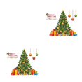 thumbnail image 1 of Toystoory Christmas PVC Wall Sticker Home Living Stickers Room Wallpaper Supplies Tree Decoration Xmas Decals New Year Door Bedroom 25x70x2cm 2piezas, 1 of 6