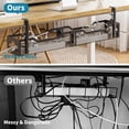 thumbnail image 4 of Bandeja de gestión de cables Litwaro para debajo del escritorio, 63,5 cm, negra, 4 of 7