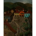 thumbnail image 3 of Richard Teschner 15x18 Black Modern Framed Museum Art Print Titled - Small City (1903), 3 of 5