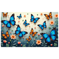 thumbnail image 3 of Beautiful Blue Butterflies and Pink Flowers Background Banner Party Decorations Backdrop Photography Props Spring Events Garden Parties Wedding Decorations, 3 of 4