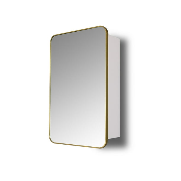 Better Homes & Gardens Brushed Golden Aluminum Frame Wall Mount Mirror
