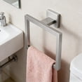 thumbnail image 4 of Modern Square Towel Ring Wall Mounted Durable Stainless Steel Hand Towel Holder for Bathroom Kitchen and Restroom, 4 of 5