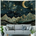 thumbnail image 4 of PRATYUS Mountain Forest Tapestry Boho Landscape Moon Stars Tapestry for Bedroom Aesthetic Nature Tapestry Wall Hanging Trees Wall Tapestry for Bedroom Living Room Classroom Dorm  Painting, 4 of 6