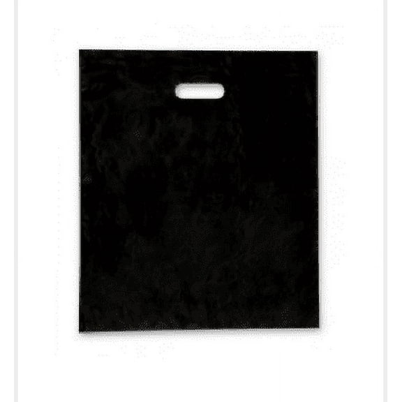 500 Pack Low Density Large Merchandise Bags in Black 15 x 18 x 4 Inches