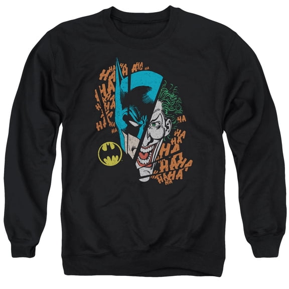 DC Comics Broken Visage Adult Crewneck Sweatshirt Black