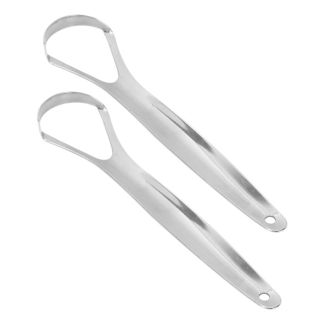 Raspador de lengua BuyWeek 2 piezas limpiador de lengua Acero inoxidable