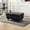 Black, variant on iCapeson 3-Piece Dual-Fabric Storage Ottoman Set, Brown Linen & Faux Leather Ottoman Bench with Removable Cushion, Convertible Footrest for Living Room