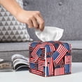 thumbnail image 6 of Picia America Flags1 Pattern Tissue Box Cover,PVC Leather Square Holder,Tissue Box Holder with Magnetic Bottom,Facial Paper Organizer Dispenser-5.2"X5.2"X5.2", 6 of 8