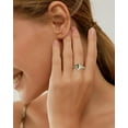 thumbnail image 3 of Dazzlingdaimonds Jewels 14K White Gold Plated 2.50 Ct Marquise Cut Peridot & Diamond Wedding Engagement Christmas Halo Ring 925 Sterling Silver For Women's -5.5, 3 of 4