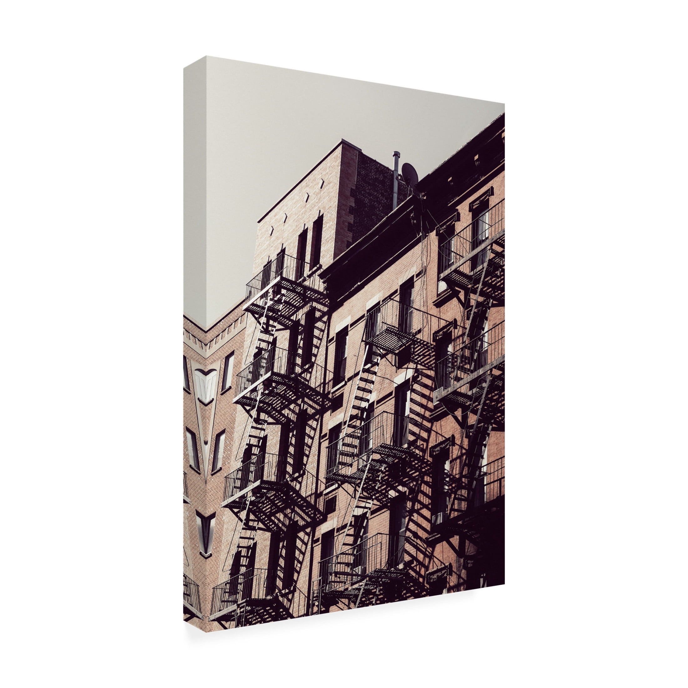 Trademark Fine Art Rikard Martin  New York City Fire Escapes 02 Canvas Wall Art