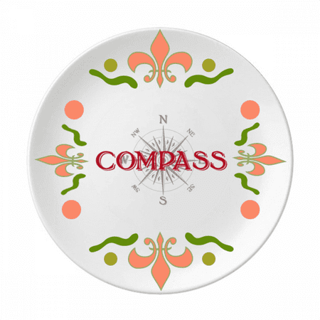 

Southeast Northwest Compass Flower Ceramics Plate Tableware Dinner Dish