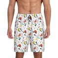 thumbnail image 3 of Lsque Geometric Retro Mens Sleep Pajama Shorts,Short Pajama Pants, Cotton Ultra-Soft Knit-X-Large, 3 of 9