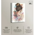 thumbnail image 2 of Chic Girl Butterflies Canvas Modern Boho Portrait Wall Art by Art Remedy, Gallery Wrapped, 30" x 45", 2 of 7