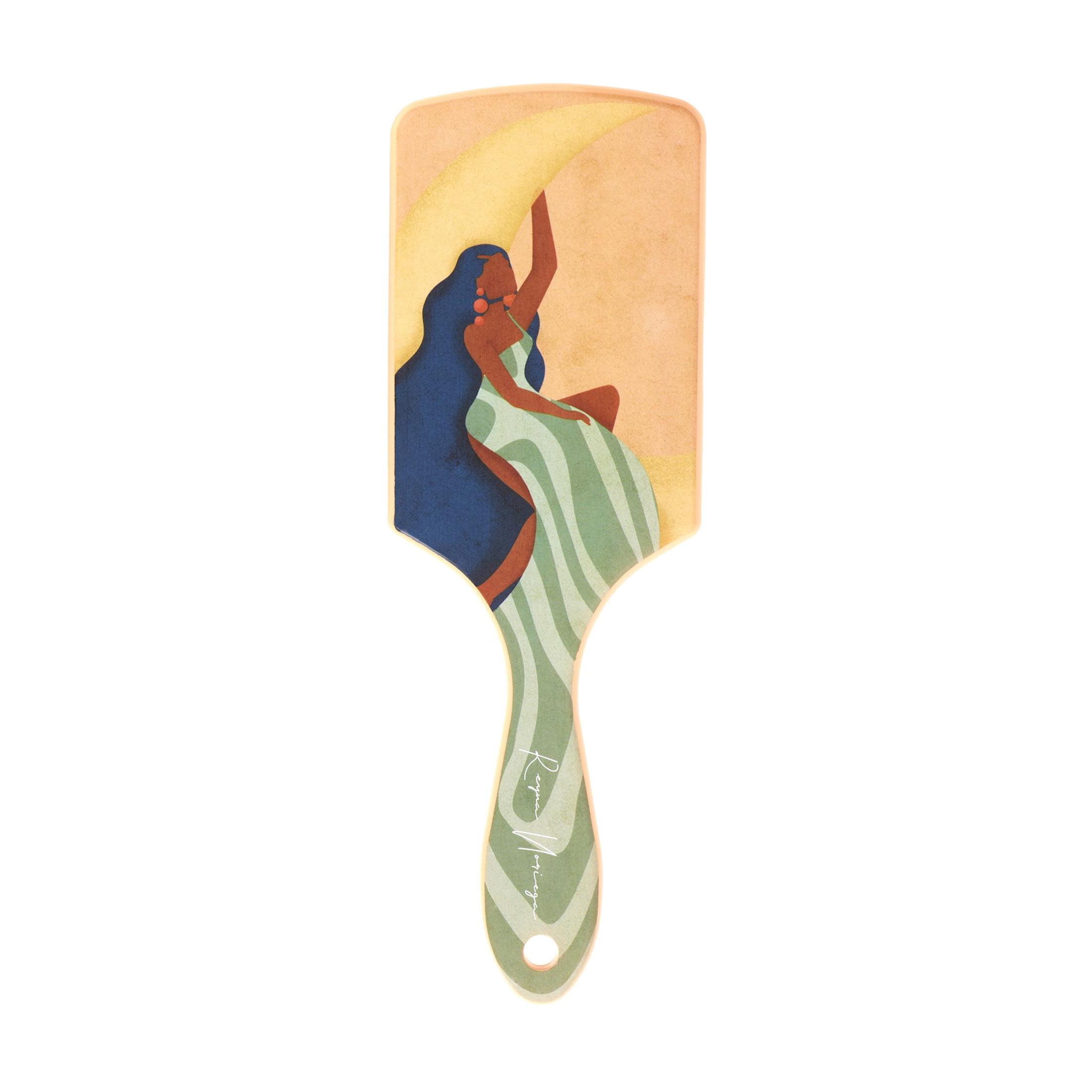 Goody Tru X Reyna Noriega Collab Ouchless® Detangling Printed Paddle Brush Orange, 1 CT