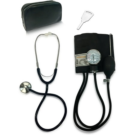 Primacare ET-9106 Classic Series Adult Blood Pressure Kit, Includes Sphygmomanometer with D-Ring Cuff and (Best Manual Blood Pressure Monitor With Stethoscope)