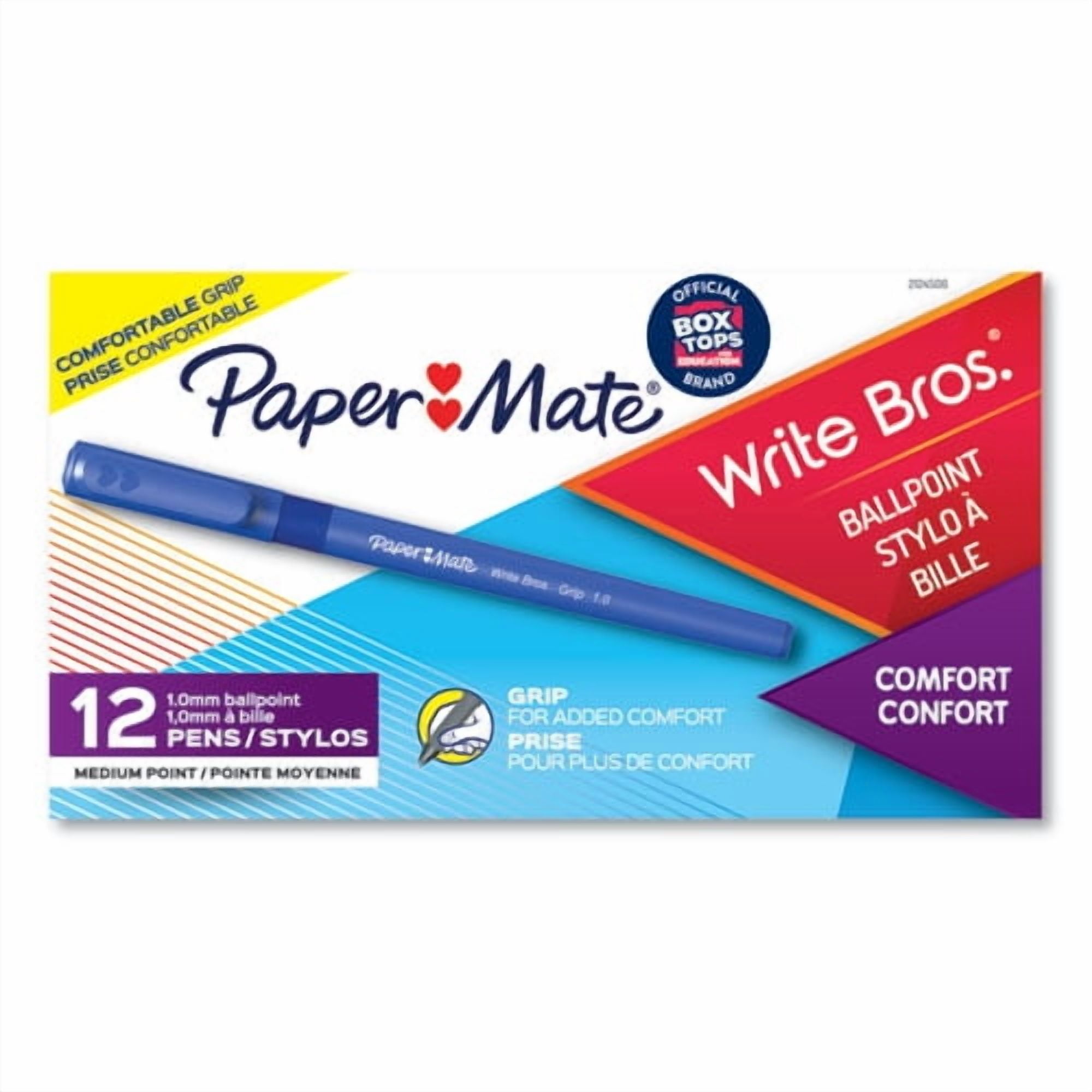Write Bros. Grip Ballpoint Pen, Stick, Medium 1 Mm, Blue Ink, Blue Barrel, Dozen | Bundle of 5 Dozen