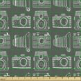 thumbnail image 2 of Vintage Upholstery Fabric by the Yard, Pattern of Repetitive Hand Drawn Inspired Sketched Hipster Style Photo Machines, Decorative Fabric for DIY and Home Accents, Grey and White by Ambesonne, 2 of 5