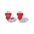 thumbnail image 2 of BemeyourBBs Baby Girls 4th of July Set Flying Sleeve Romper Tulle Skirt Headband, 2 of 9