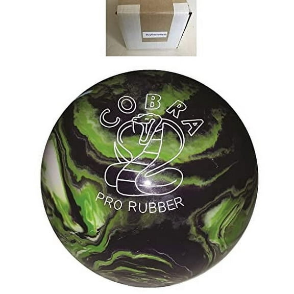 BuyBocceBalls New Listing (5 inch- 3lbs. 12oz.) - Single Ball - EPCO Duckpin Bowling Ball - Cobra Pro Rubber - Purple, Lime & White