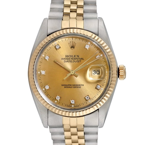 Pre-Owned Rolex Men's Datejust 36mm Yellow gold and Stainless steel Jubilee Wristwatch