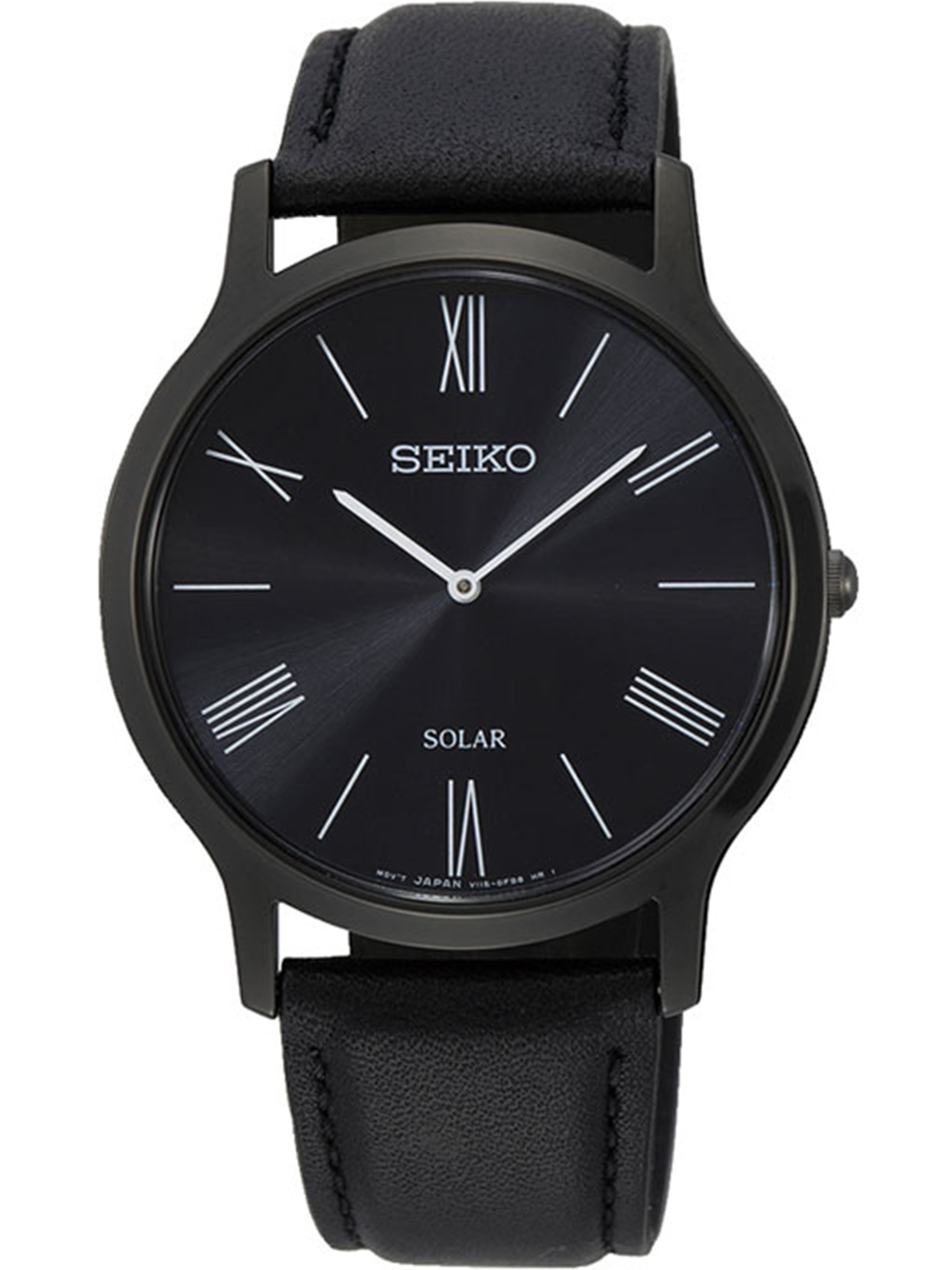 seiko solar watch leather strap