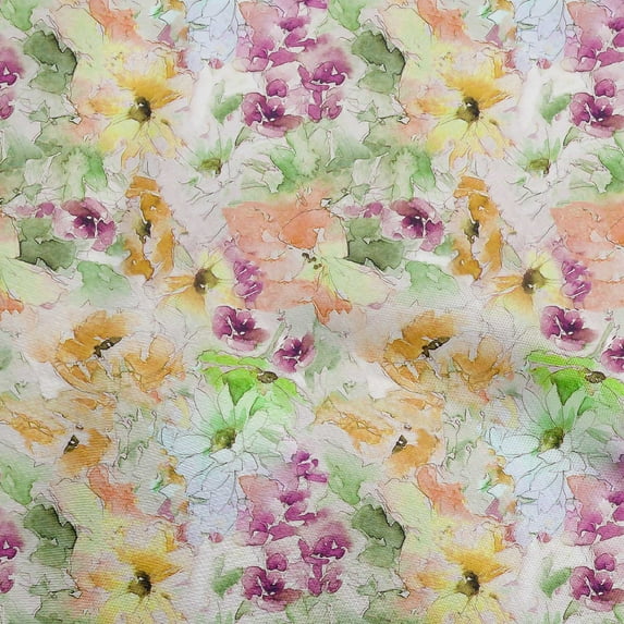 oneOone Cotton Poplin Twill Orange Fabric Abstract Floral Craft Projects Decor Fabric Printed By The Yard 56 Inch Wide-2rb