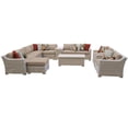 thumbnail image 1 of Coast 12 Piece Outdoor Wicker Patio Furniture Set in Wheat, 1 of 2