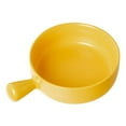 thumbnail image 2 of keepw Ceramic Salad Bowl Handled Solid Color Adorable Washable Cute Home Breakfast Dinner Soup Fruit Bowls Tableware Yellow Yellow, 2 of 6