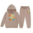 thumbnail image 4 of CHENge Girls Sweat Suit Set - 2 Piece Soft Lightweight Pullover Hoodie and Jogger Sweatpants for Girls, 4 of 4