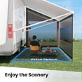 KING BIRD RV Awning Shade Screen, 8' x 19'3'', Extended 600D Top with