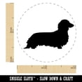 thumbnail image 2 of Long Haired Dachshund Dog Solid Self-Inking Rubber Stamp Ink Stamper - Orange Ink - Mini 1/2 Inch, 2 of 7
